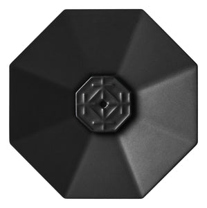 PORCELAIN INCENSE PLATE OCTAGON BLACK