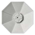 PORCELAIN INCENSE PLATE OCTAGON WHITE
