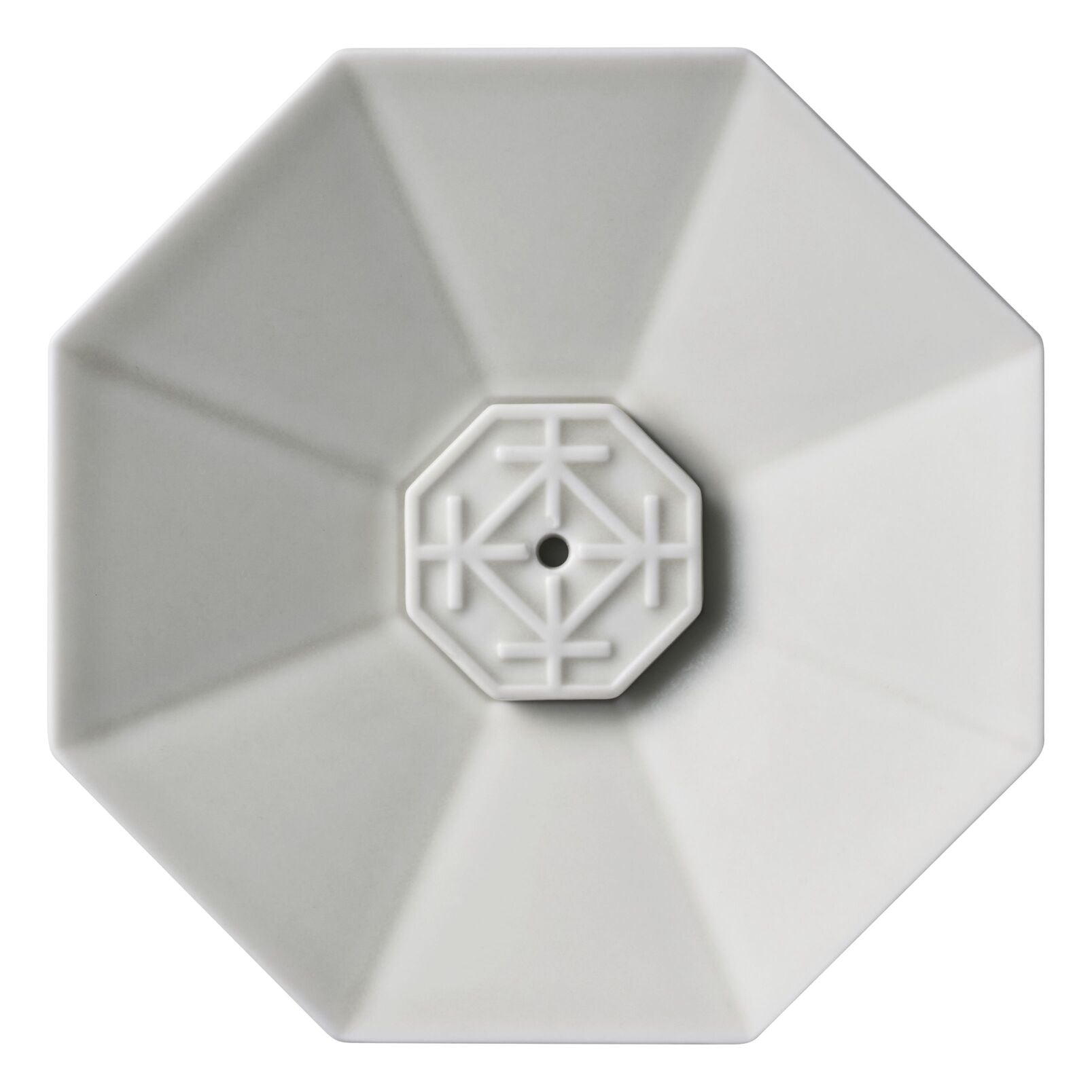 PORCELAIN INCENSE PLATE OCTAGON WHITE