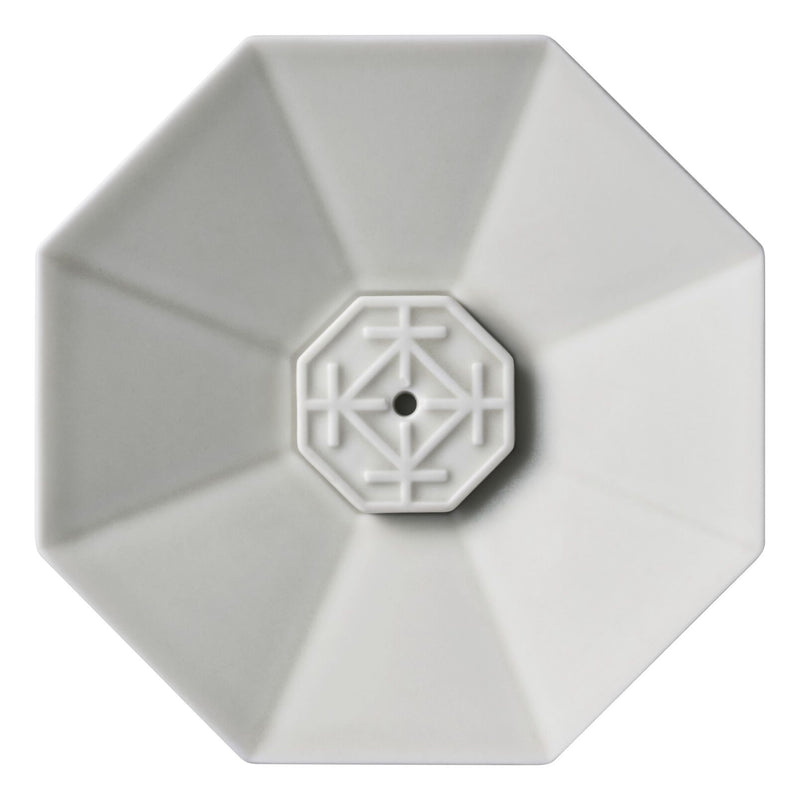 PORCELAIN INCENSE PLATE OCTAGON WHITE