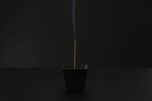 PORCELAIN INCENSE BURNER BLACK